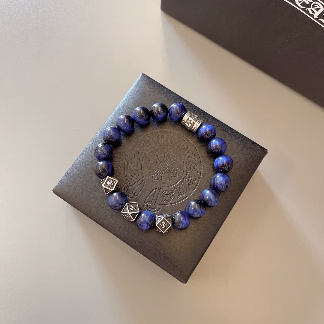 Chrome Hearts Blue Beaded Bracelet